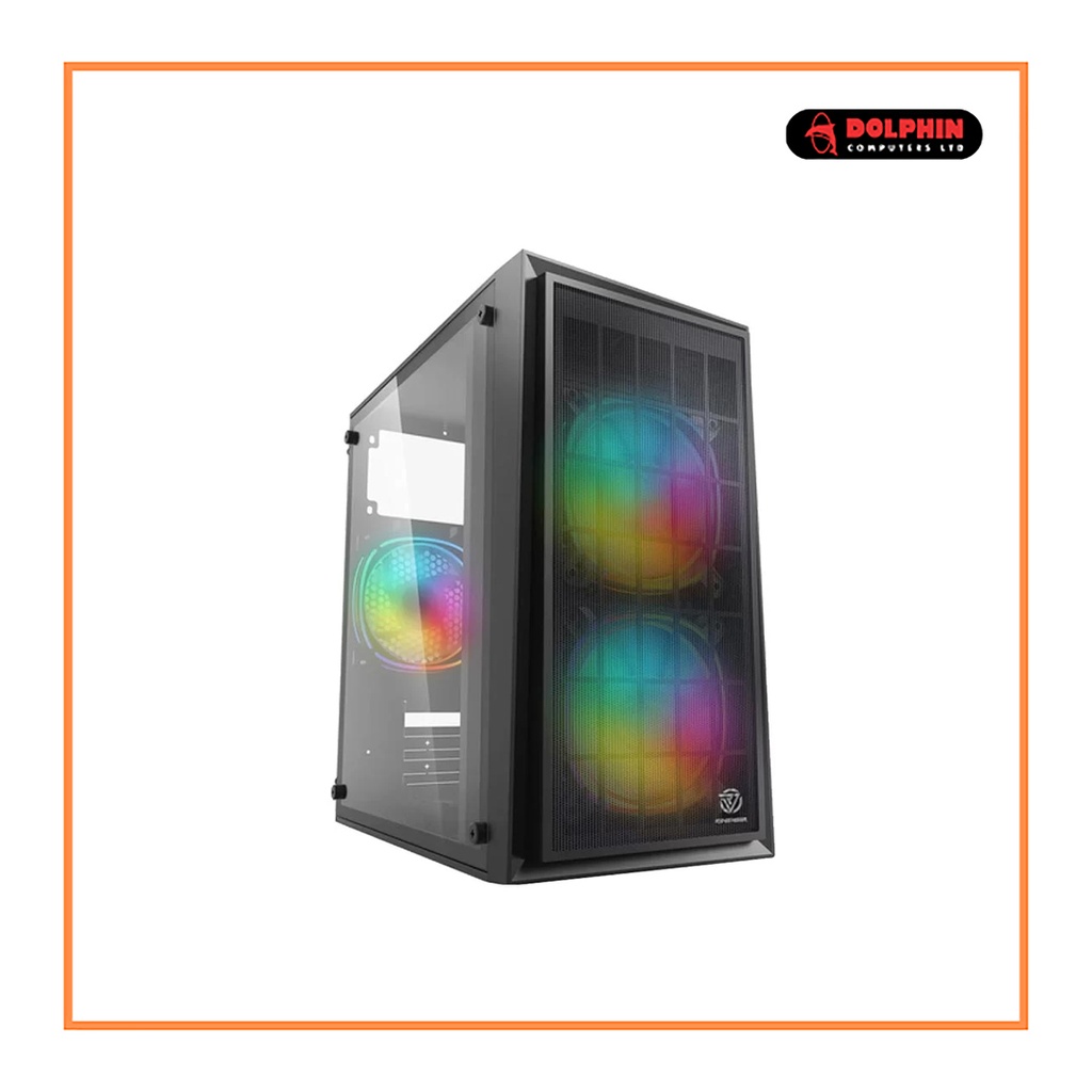 Revenger FIRE Mesh RGB Mini Tower Micro-ATX Gaming Casing (Black)