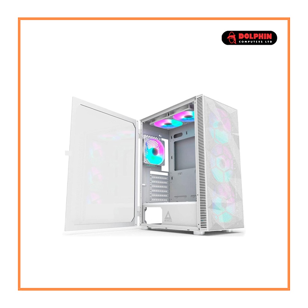 Montech X3 MESH RGB Mid Tower ATX Gaming Desktop Casing (White)