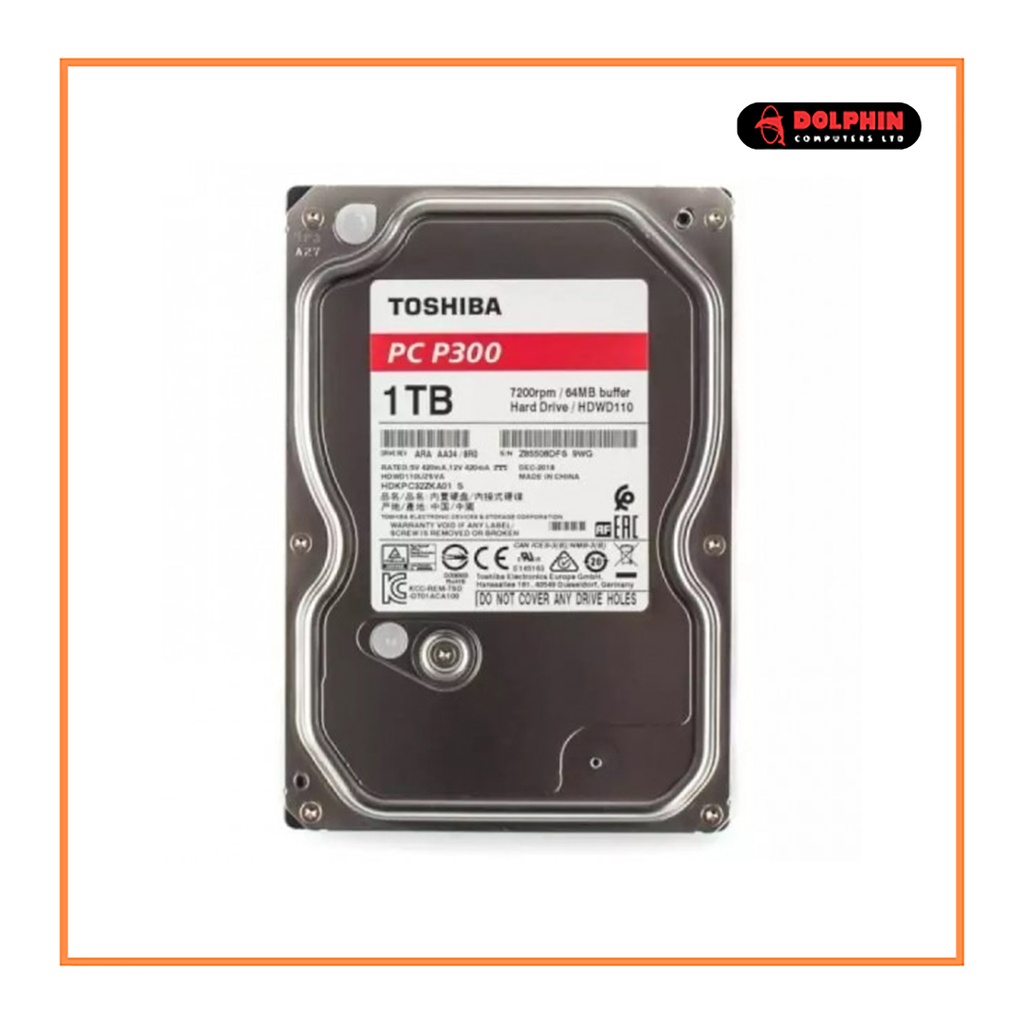 HDD 1TB (1000GB)TOSHBA  SATA 7200 RPM