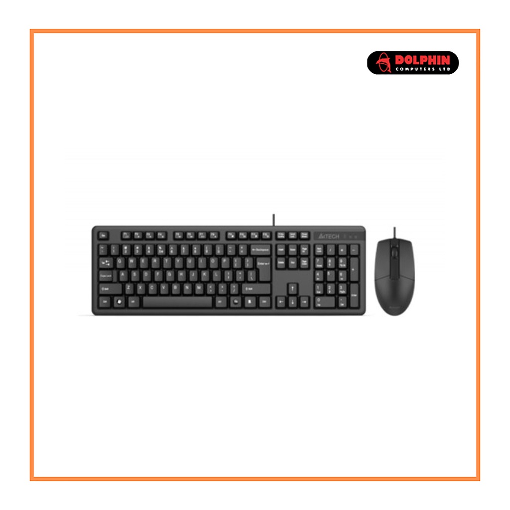 A4tech KK-3330 USB Multimedia Keyboard Mouse Combo Black