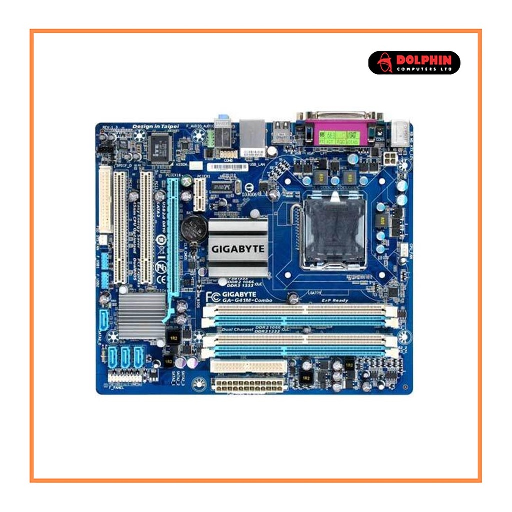 GIGABYTE MOTHER BOARD INTEL CHIP SET G 41D3+ FSB/775/1333 NHz CAMBO