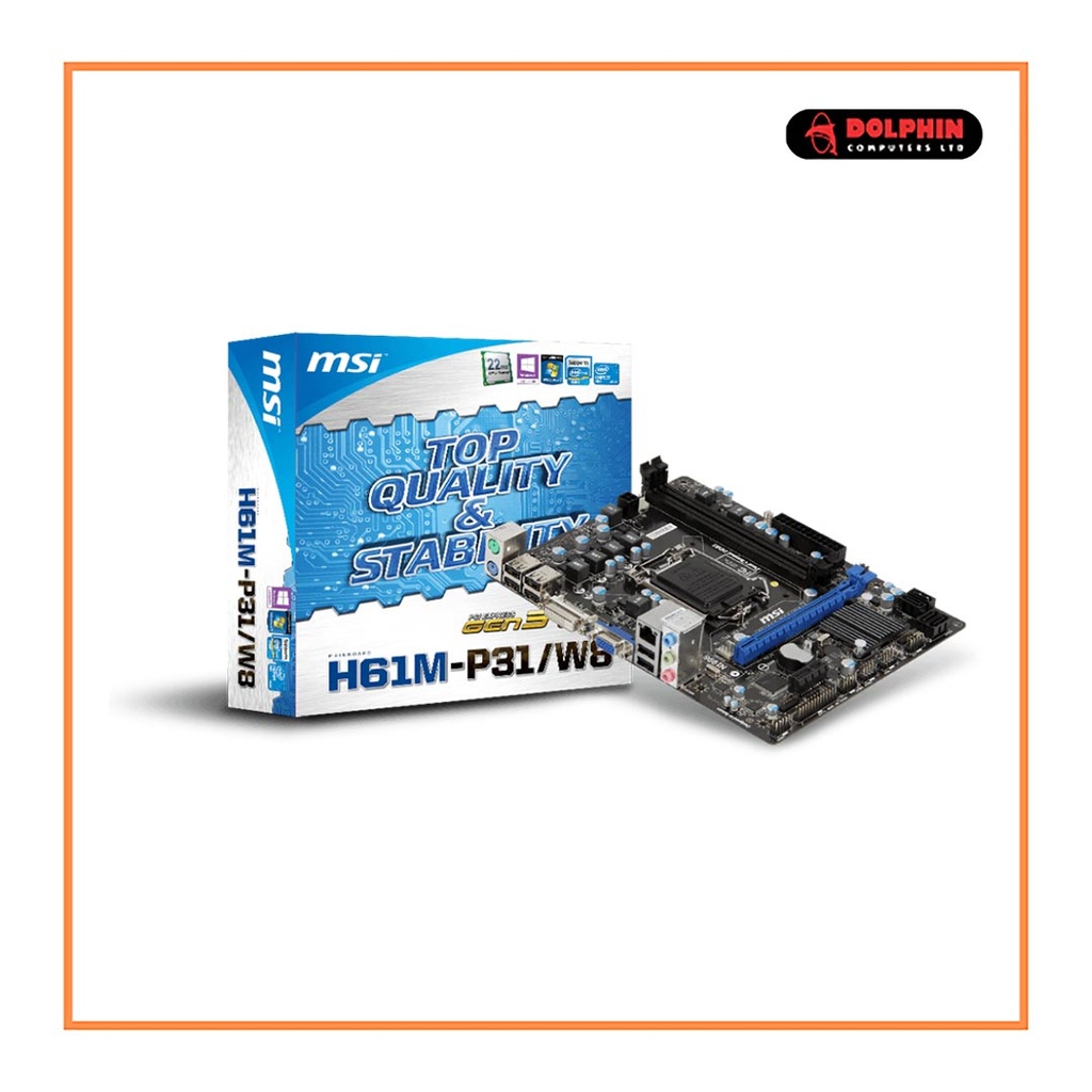 MSI MOTHER BOARD H61-M  CHIPSET SOCKET LGA1155/P31/W8