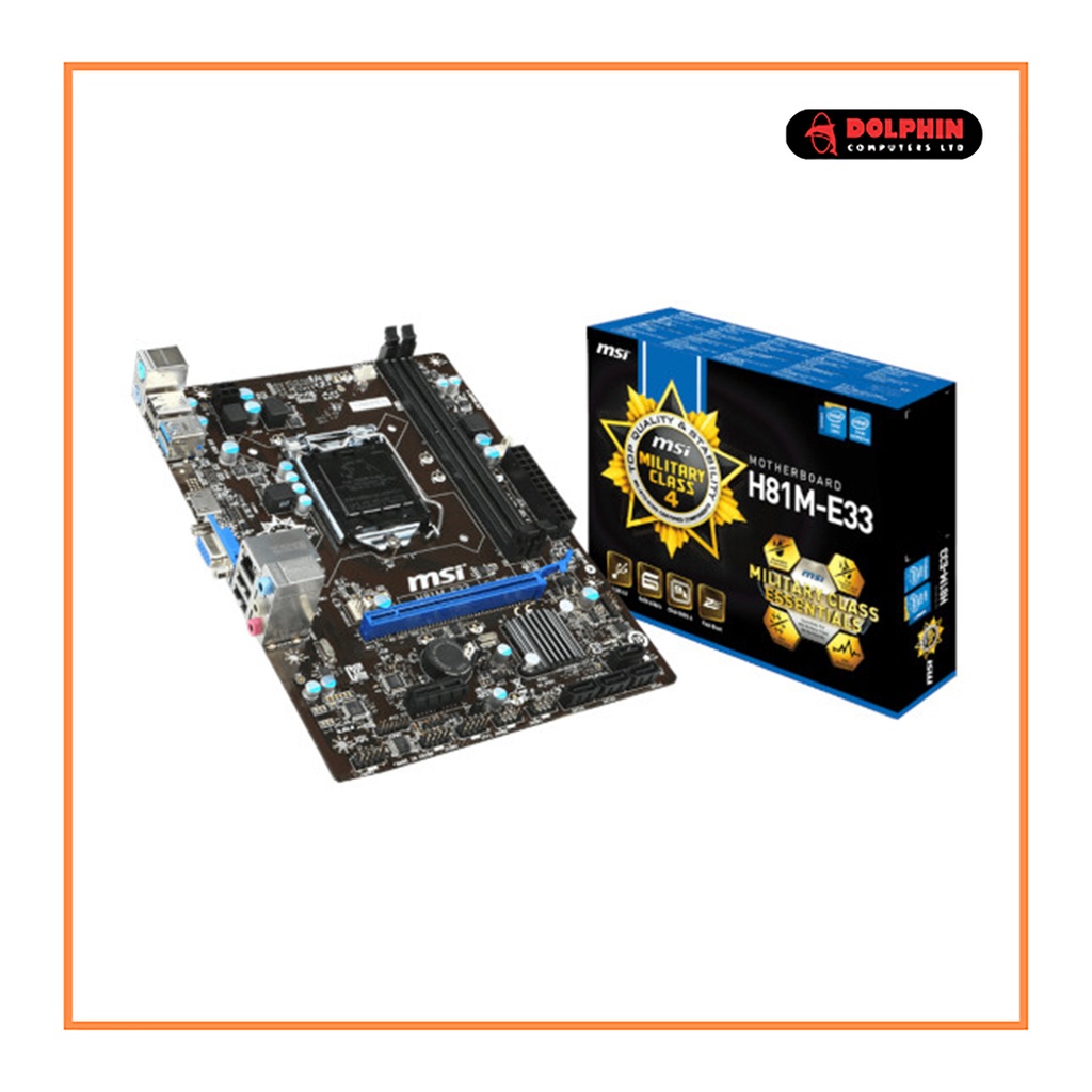 MSI H81M-E33 Intel H81 Chipset Motherboar
