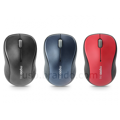 RAPOO 3600P BLACK/RED/BLUE 2.4G WIRELESS  MOUSE 10 METER