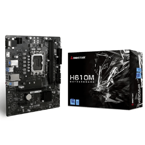 BIOSTAR MOTHERBOARD H610MHP, FOR 12 & 13TH GEN PROCESSOR SOCKET