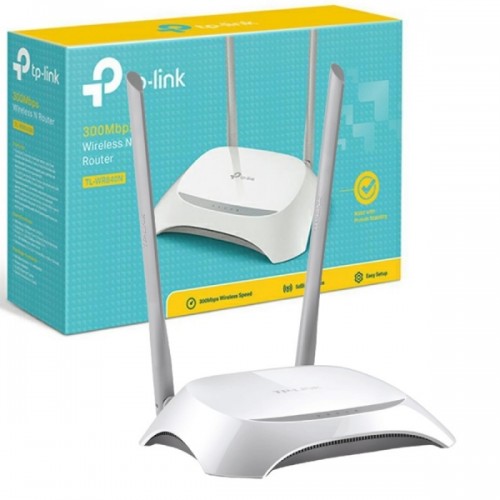 TP LINK (TL-WR840N) 300mbps WIRELESS N ROUTER 2 EXTERNAL FIXED ANTENNAS IP BASED BANDWIDTH CONTROL