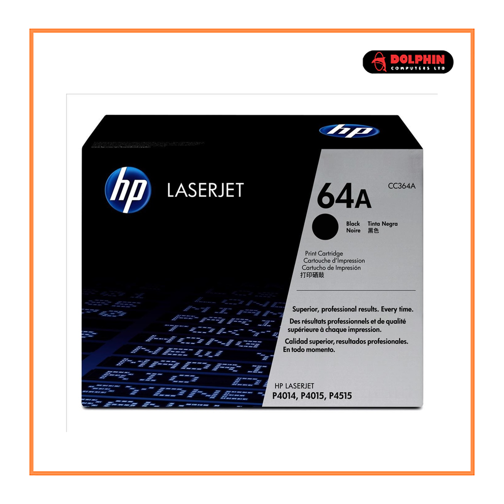 HP 64A Black Original LaserJet Toner (for P4014, P4015, P4515)