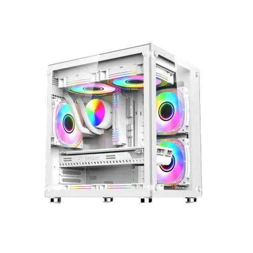 PC Power Ice Cube White Desktop Gaming Casing