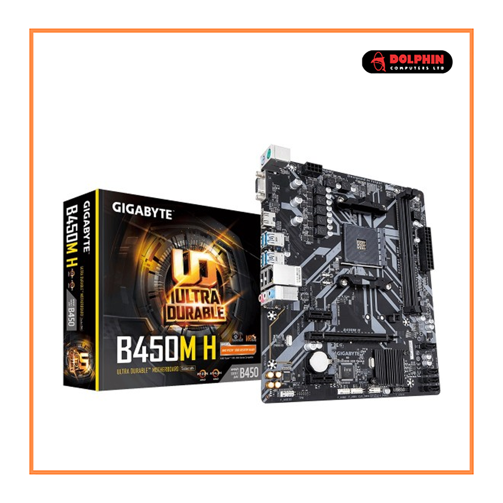 GIGABYTE B450M H Ultra Durable AMD AM4 Micro-ATX Motherboard