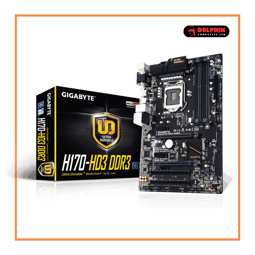 GIGABYTE MOTHER BOARD Z170/H170 CHIPSET #GA-H170/Z170-HD3 DDR3