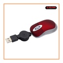 PERFECT USB RETRACTABLE CRYTAL SILVER/CRYTAL RED MOUSE