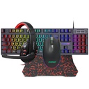 FOREV GAMING KEYBOARD+MOUSE+HEADPHONE+MOUSE PAD 4 IN 1,FV-Q809