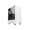 PC POWER GAMING CASING 3X ARGB FAN,MODEL PG100,WHITE