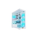 PC POWER ICE TOWER ELITE GAMING CASING 7X ARGB FAN,MODEL PGS500 WHITE