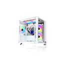 PC POWER M-ATX GAMING CASING 5X FAN ARGB,MODEL-ICE CUBE V2 WHITE