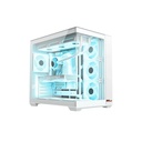 PC POWER ICEBERG STEALTH GAMING CASING 7X ARGB FAN,MODEL PP-GS605 WHITE